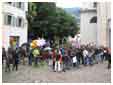 la manifestazione in piazza d'Arogno a Trento